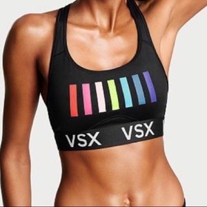 🌈Victoria’s Secret Sports Bra Black & Rainbow